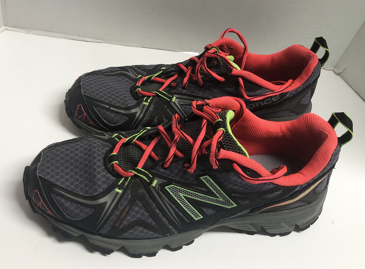 New Balance 610 V2 Trail Running Shoes Black/Grey/Neon WT610BP2 Womens Size  11 D