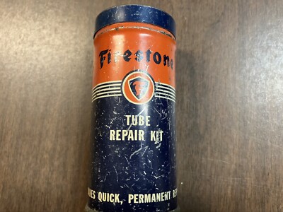 Vintage Firestone Tire Patch Kit With Patches Inside- FREE Shipping