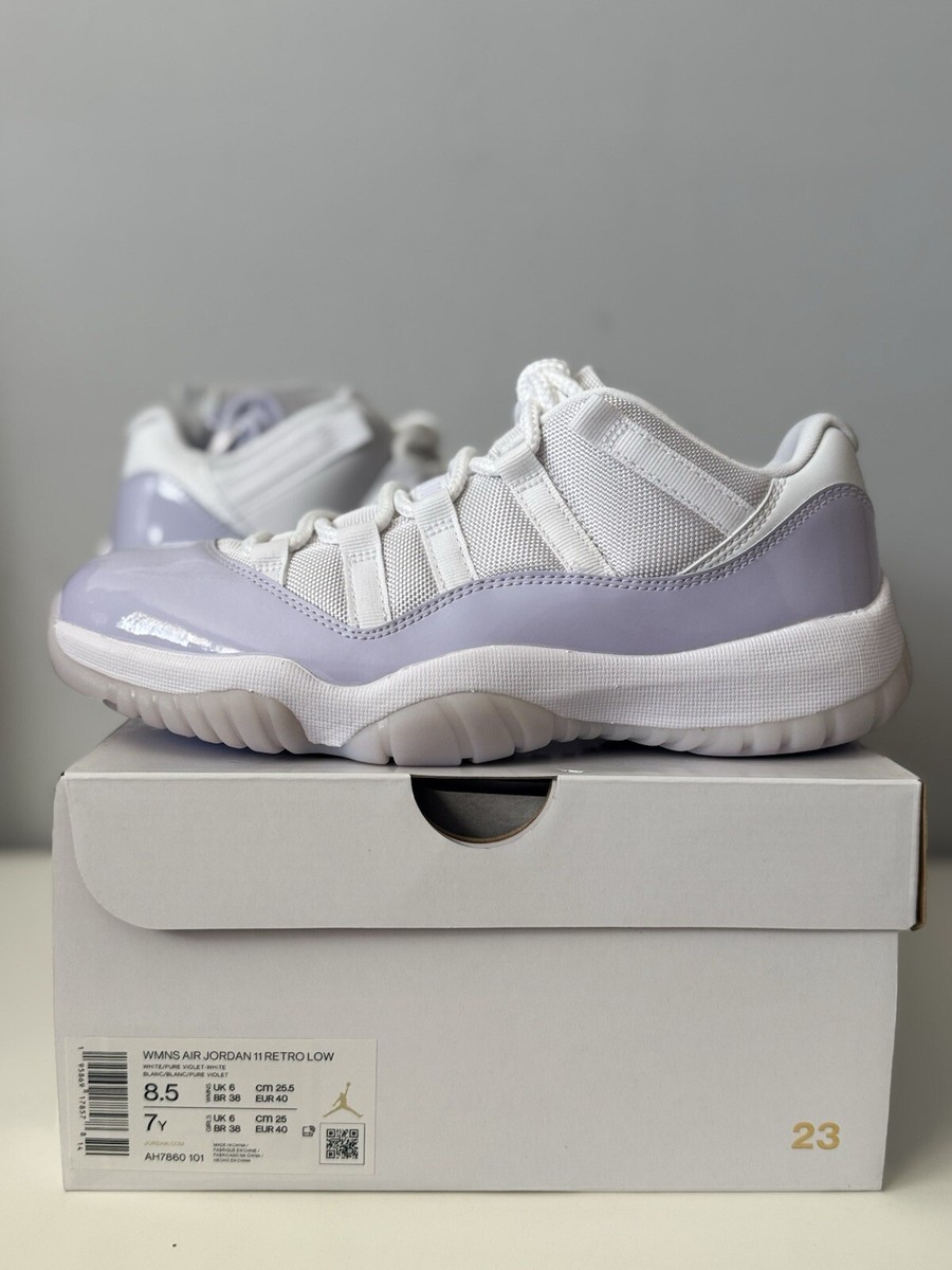 white and purple 11s