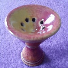 Shisha Kopf 8x10cm Keramik Braun Fein Glasiert neu
