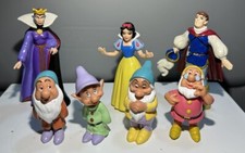 Vintage Disney Snow White, Prince, Queen, 4 Seven Dwarves Figures Set 1993