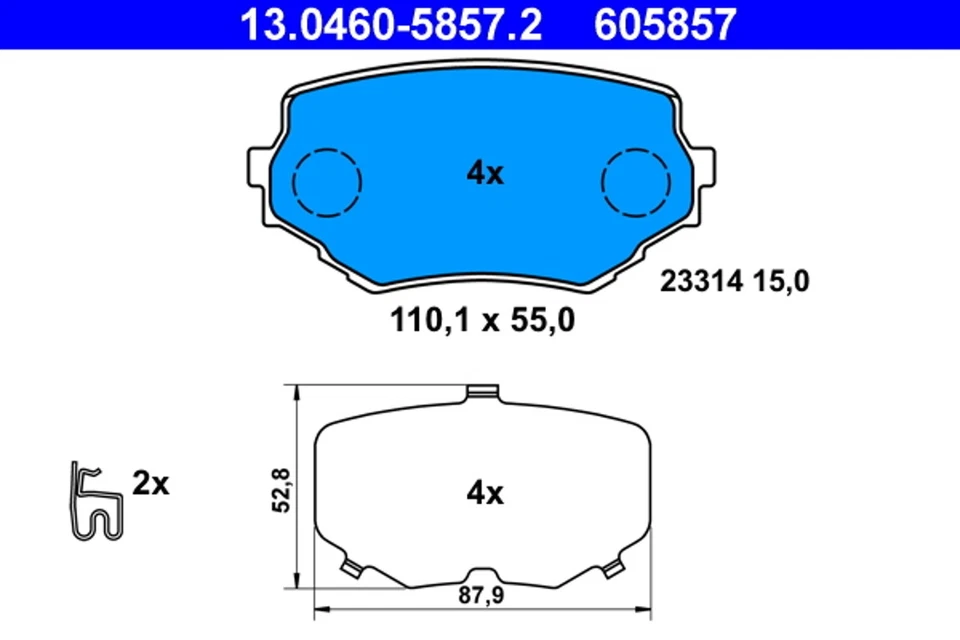 PLAQUETTES DE FREIN SUZUKI P. VITARA/GRAND VITARA 2.0-2.7 4X4 94-05 - Photo 1/1
