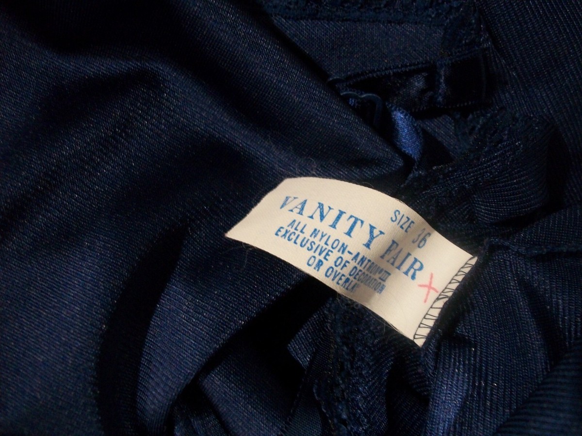 Vtg Blue Shiny Nylon Lace Camisole Top Lingerie M 36 | eBay