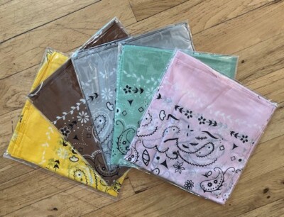 Voile Paisley Bandana Scarf Collection - 5 Colors, 42X42 inch - BAB brand
