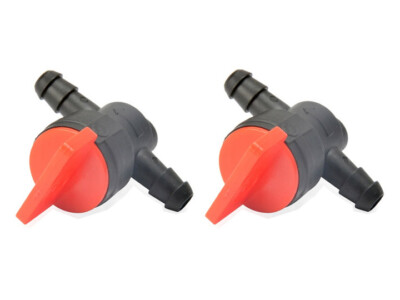 2X universal Benzinhahn Kraftstoffhahn Absperrhahn für  6-7 mm (1/4'') Leitu