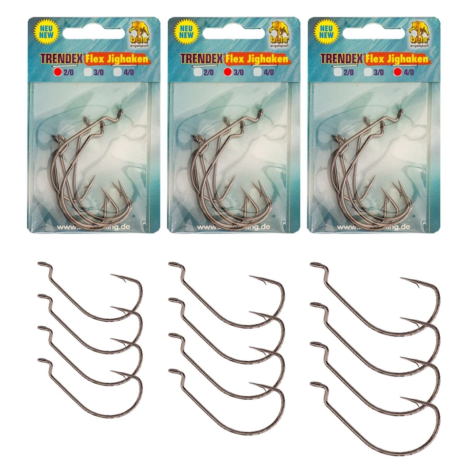 5 Offset Haken Jighaken wide gap Dropshot Gummifischhaken Krauthaken Zanderhaken - Bild 1 von 1