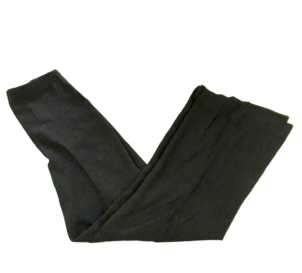 Pantalones de vestir Rena Lange para mujer talla 8 negros tiro alto cremallera lateral pierna ancha nuevos con etiquetas Foto 3 de 4
