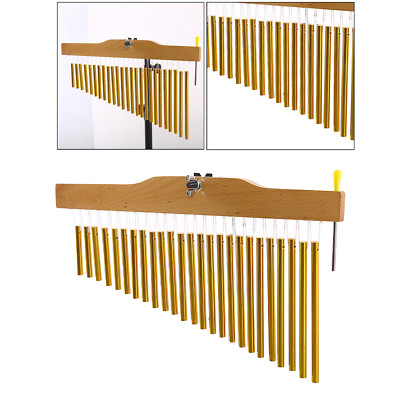 Premium Golden Bar Chimes mit Stativständer und Mallet Desk Meditation