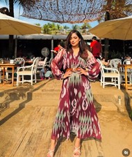 ZARA XS, S, L, SS24 BELTED PRINTED MIDI DRESS Multicolored | 9892/282  NWT