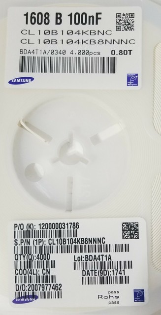 Конденсатор samsung cl10b104kb8nnnc