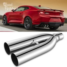 For Chevrolet Camaro 2.5" Inlet 3" Outlet 19" Long Dual Blast Pipe Exhaust Tip