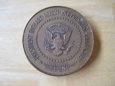 1973 U.S. President Richard Nixon & VP Spiro Agnew Bronze