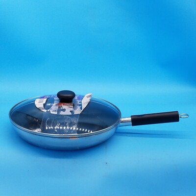 Mirro Get A Grip Aluminum Nonstick 12-Inch Fry Pan / Saute Pan with glass lid