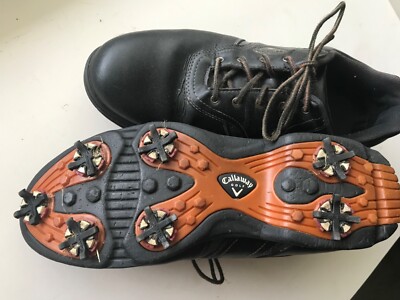 Callaway Sz9 Mens Golf Shoes Brown Waterproof Leather Soft  display picture 1