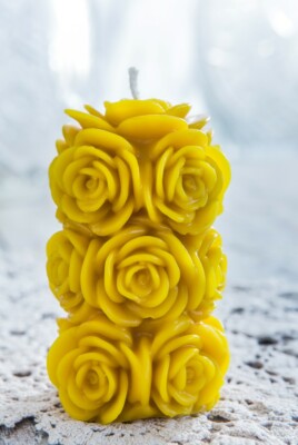 100 % NATÜRLICHE REINE BIENENWACHS KERZE BIO HANDGEFERTIGT SCHÖNES GESCHENK