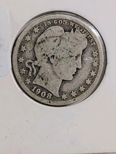 1908 D Barber Quarter