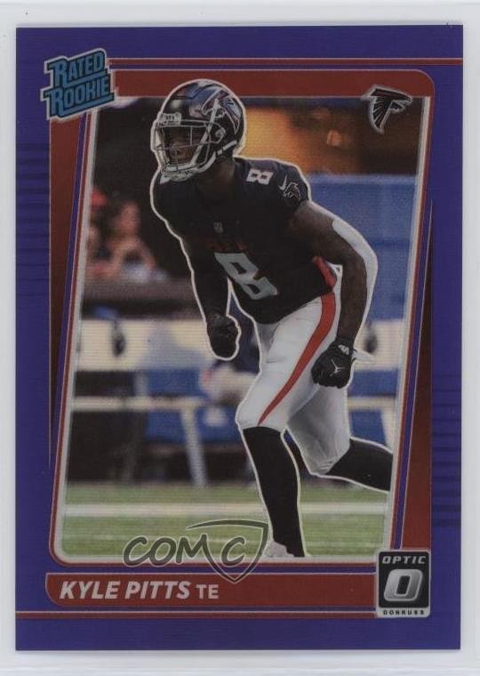 2021 Panini Donruss Optic Rated Purple Prizm 6/50 Kyle Pitts #211 Rookie RC 0s9t