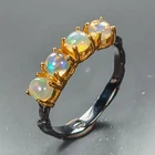 Women gemstone jewelry Natural Opal Ring 925 Sterling Silver Size 7 /R473117