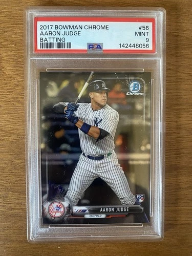 2017 Bowman Chrome Aaron Judge #56 RC Rookie Card Batting PSA 9 Mint