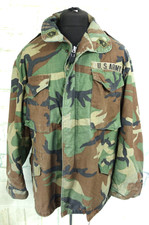 Vintage US Army Woodland camouflage Cold Weather Field M65 Jacket Large Regular