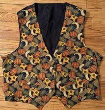 NEW Handmade Vintage HARVEST Fall Leaves CORN Vest THANKSGIVING Women’s XL