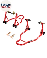 Motorcycle Stand Lift, 850Lbs Capacity Front Rear Combo Stand Lift, Front Wheel 