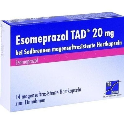 3x ESOMEPRAZOL TAD 20 mg bei Sodbrennen msr.Hartkaps. 14 ST PZN 10963389