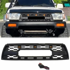 Upgrade Front Grille For 1996 1997 1998 1999 2000 4Runner Grill W/3 LED Lights