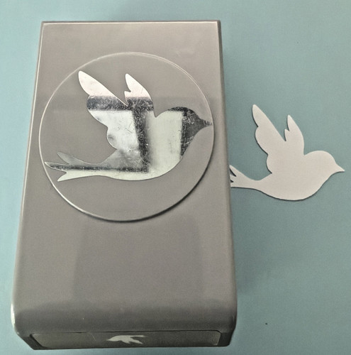 EK SUCCESS BIRD LARGE PUNCH DOVE WEDDING 5" X 3" Tool Size 2.5" Bird Size