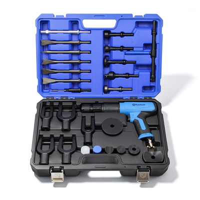 #ad 27PCS Air Hammer Kit2500 BPM Pneumatic Hammers Chisels Set w Carry Case $139.99