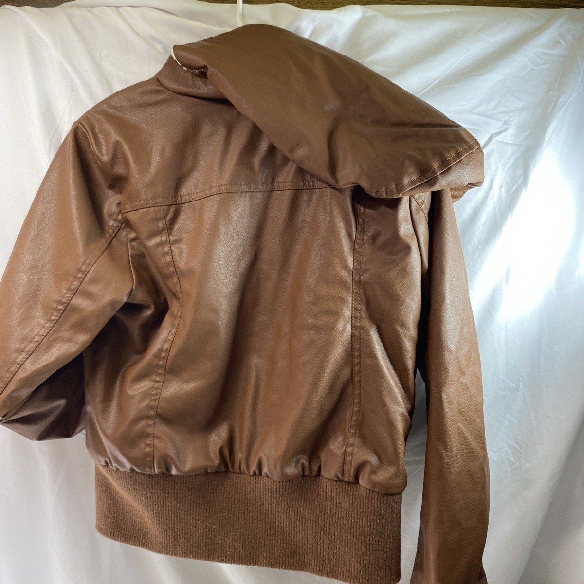 Ashley By 26 International Outerwear Fake Leather Jacket Wool
