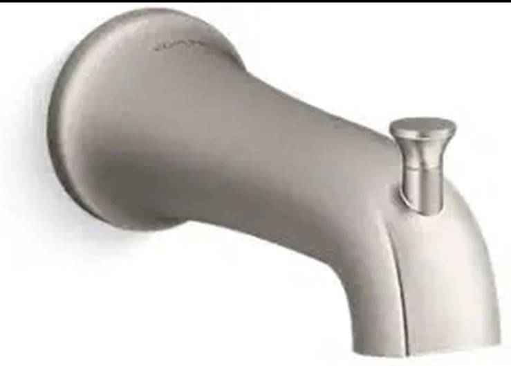 KOHLER K-28563-BN Tempered 6-3/8" Integrated Diverter Tub Spout - Brushed Nickel