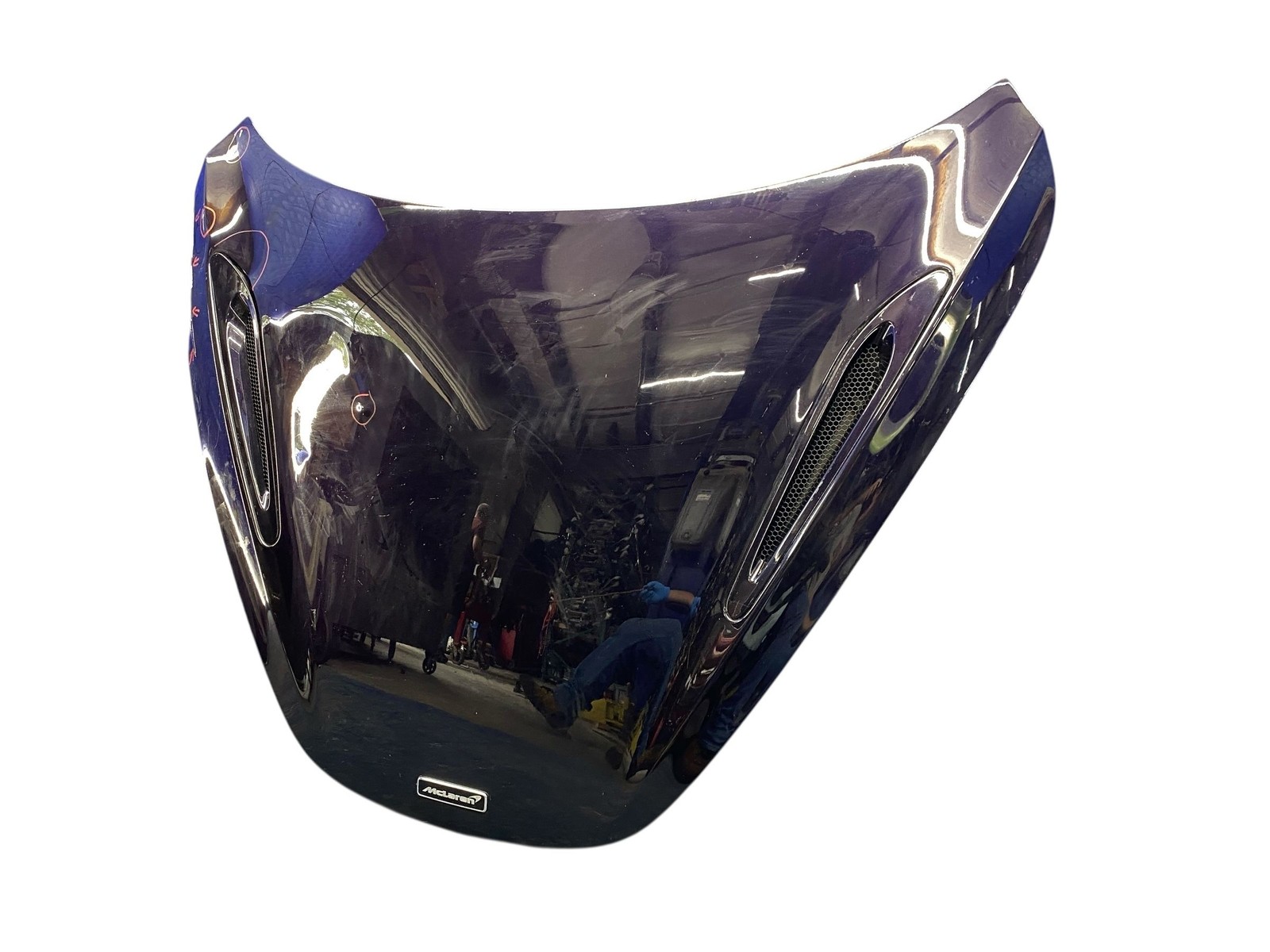 2018-2023 MCLAREN 720S FRONT HOOD BONNET PANEL W/ VENTS AMETHYST BLACK *DAMAGED*