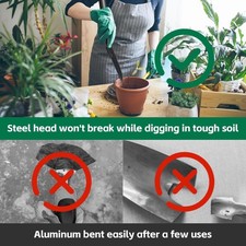 Garden Tools Set with Extension Handles, 5 Piece Thick Gardening Hand Tools - Image 2