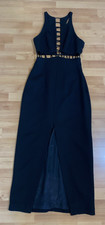 Cache Black Cut Out Maxi Dress Formal Evening Dress Size 6 Vintage Sleeveless