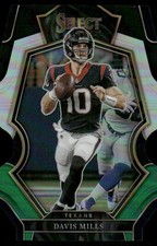 2022 Select Davis Mills #139 Black & Green Prizm Die-Cut
