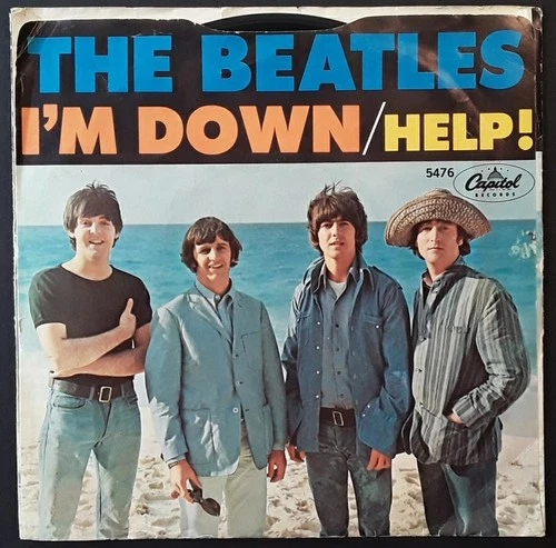 Beatles Capitol 5476 Help WC Picture Sleeve I'm Down 1st LA Press 7" Vinyl 45