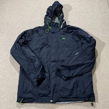 Helly Hansen Ski Jacket Mens XL Black Skiing Shell Rain Coat