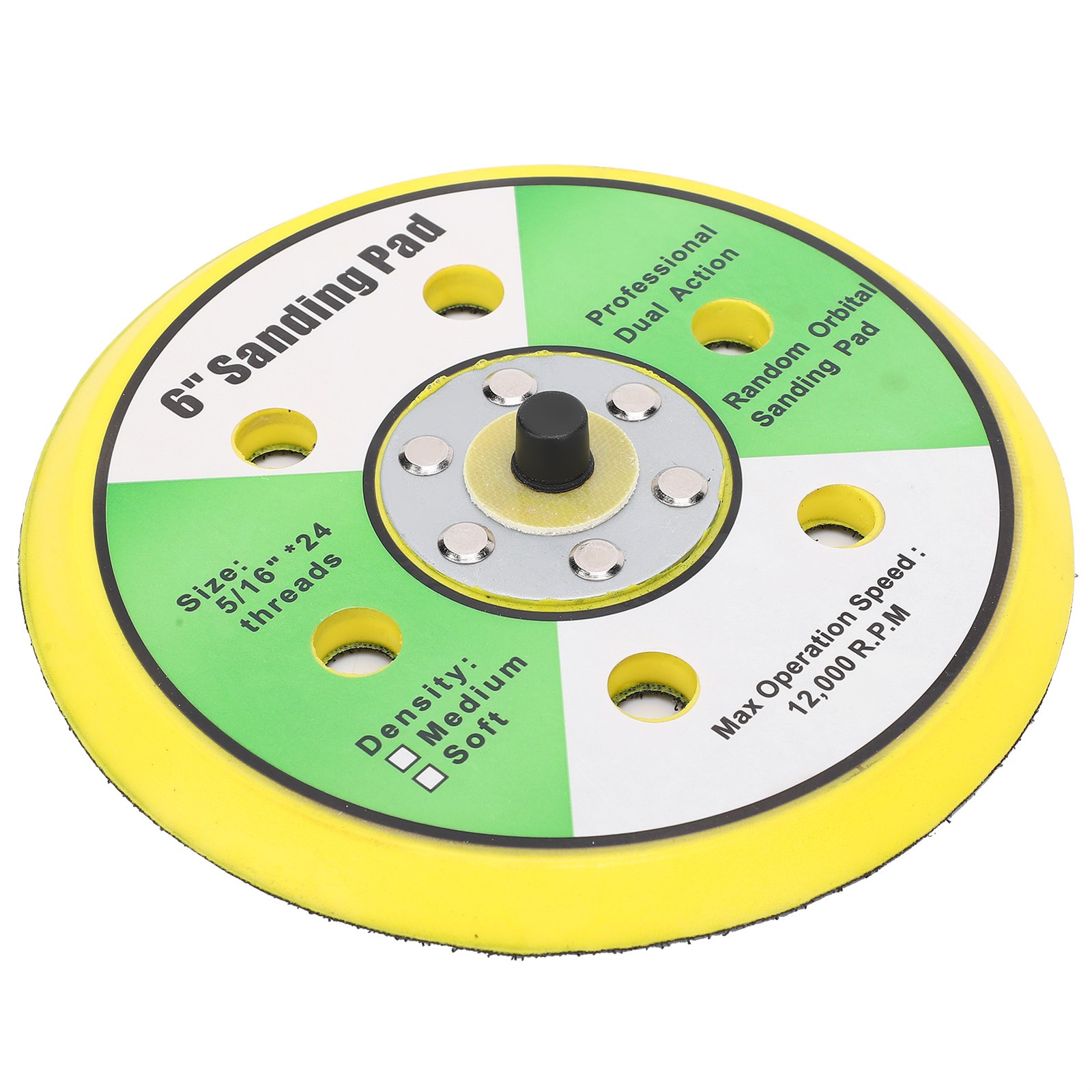 6in Sander Sanding Pad Round Grinding Disc Abrasive Polishing Disk Wheel 6 Holes