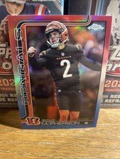 2025 Topps Chrome Red White Blue Evan McPherson Cincinnati Bengals #64