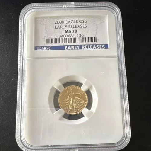 American Eagle Gold Coin 2009 1/10 oz NGC MS70 Early Releases