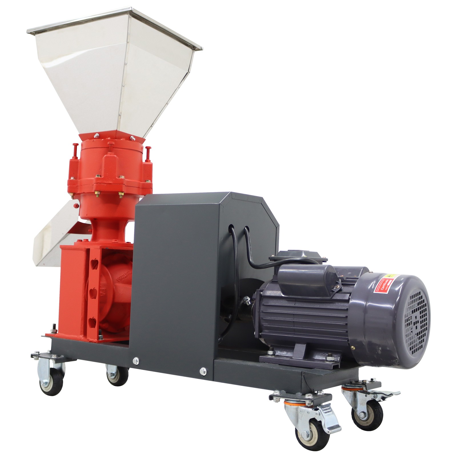 4MM Farm Animal Feed Pellet Mill Machine Feed Maker 4 Heads 220V 150-200KG/H