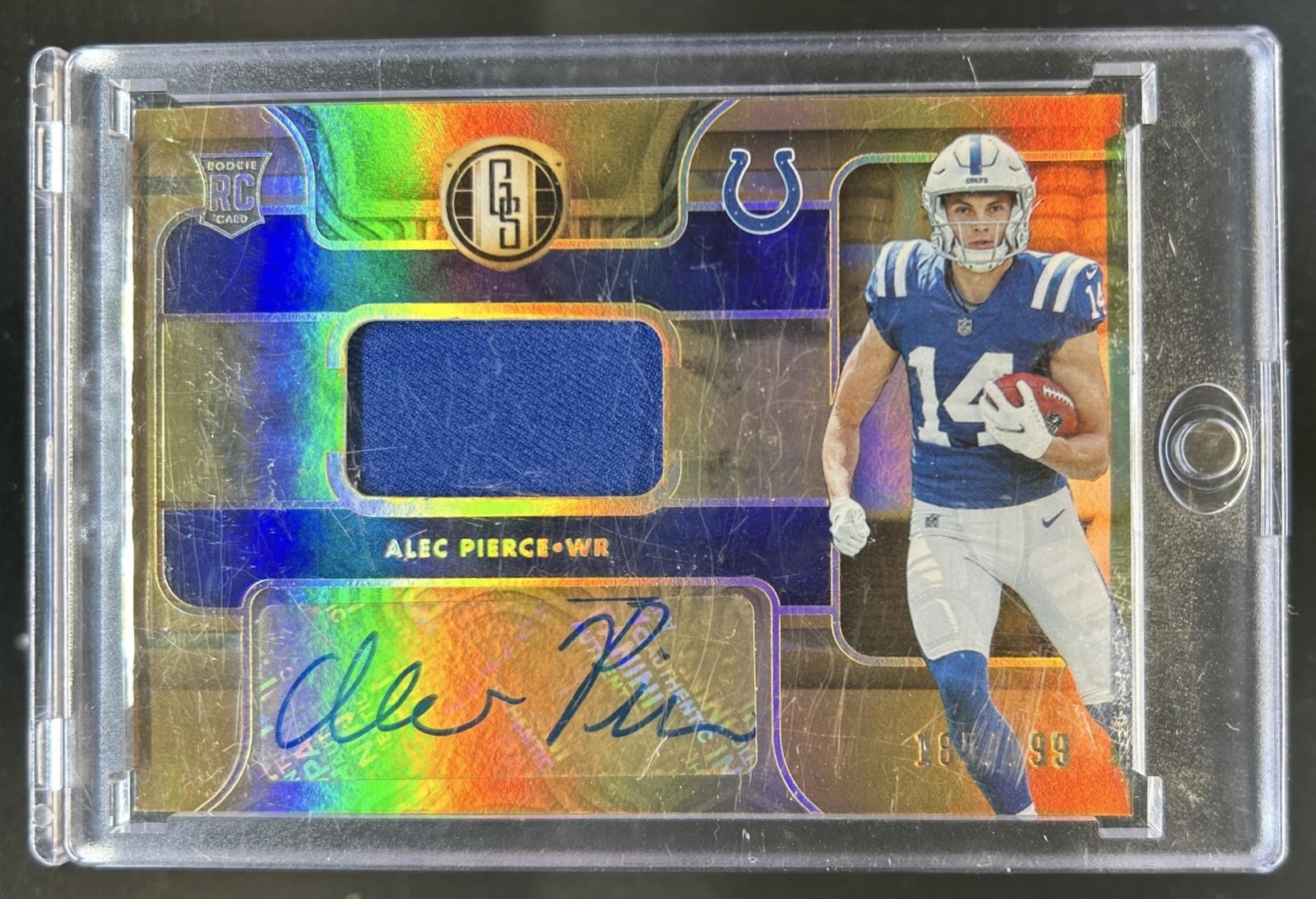 Alec Pierce Panini Gold Standard #225 Rookie Jersey Autograph