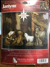 Counted Cross Stitch Kit Janlynn Manger Nativity  Manger Animals New! #3198-02