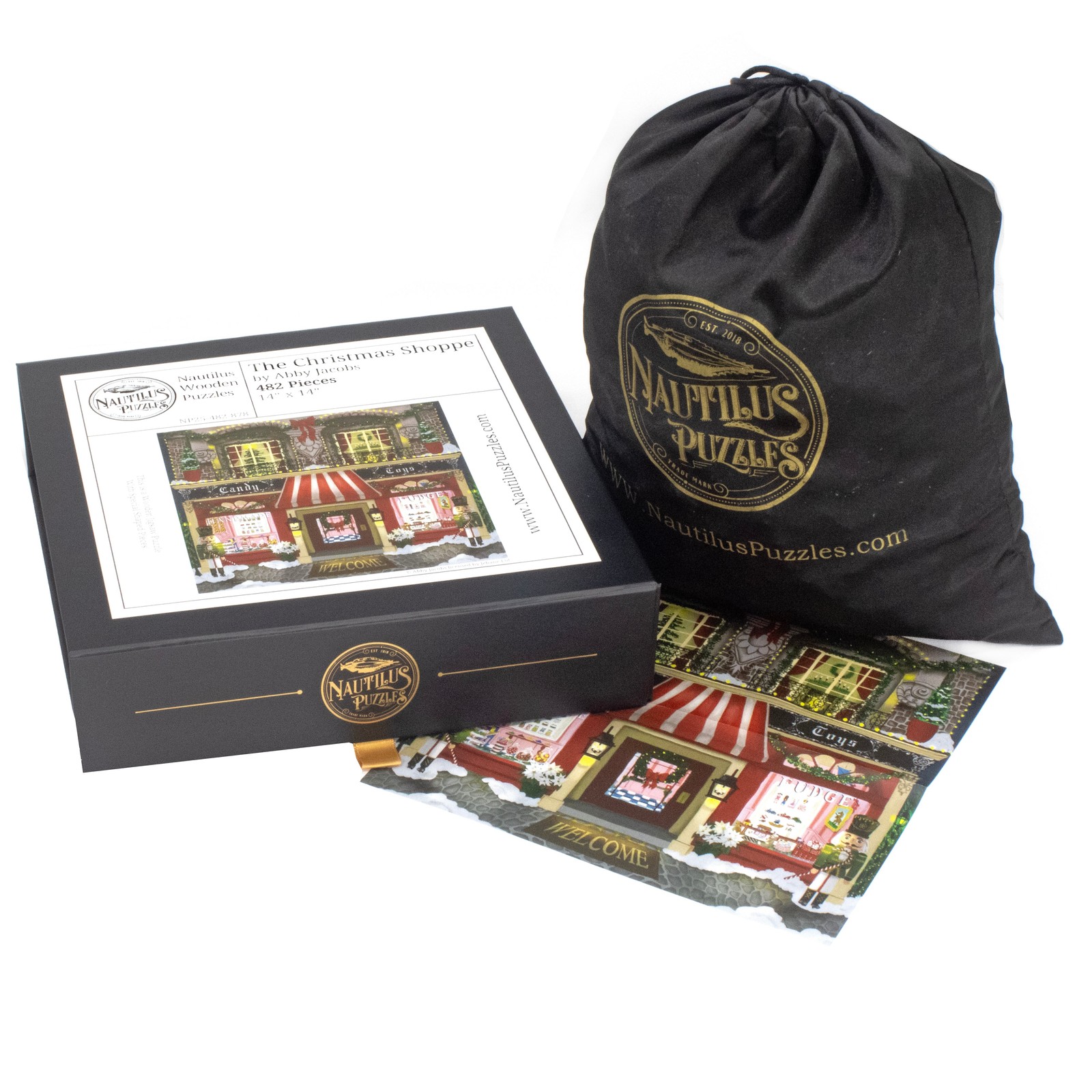 The Christmas Shoppe (482 Piece Wooden Jigsaw Puzzle)