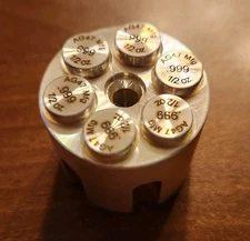 6ozt .999 Fine Silver Bullet Revolver Cylinder Set