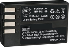 D-LI109 Battery for Pentax K-R, K-S1, K-S2, K-30, K-50, K-70, K-500 Digital SLR