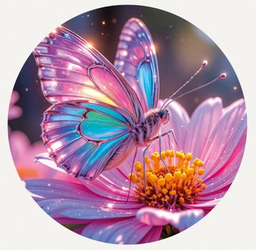 Hayleybug 1/10th oz Wings at Dawn Butterfly Silver Round