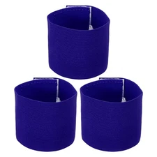 9.4x2.5" Soccer Captain Armband, 3 Pack Nylon Unisex Elastic Arm Badge, Blue