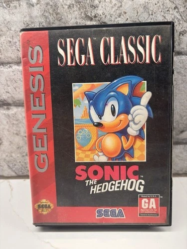 Sonic the Hedgehog (Sega Genesis, 1991) Case & Cartridge Tested